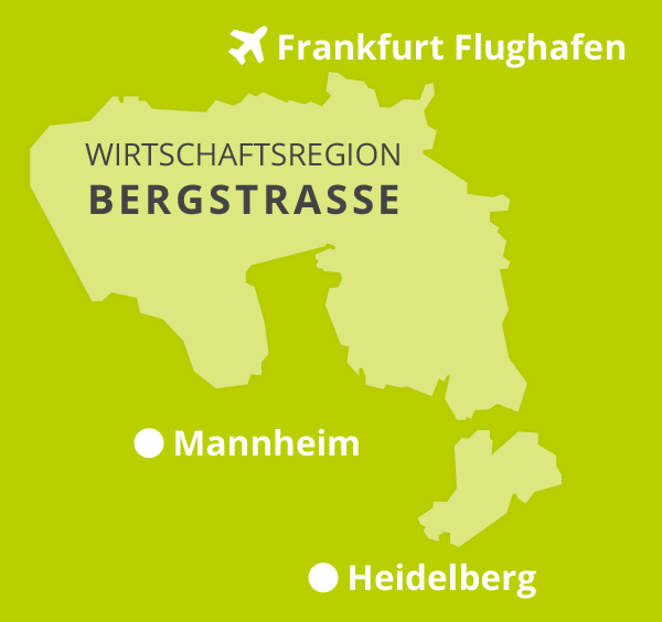 Karte Wohnstandorte im Kreis Bergstraße