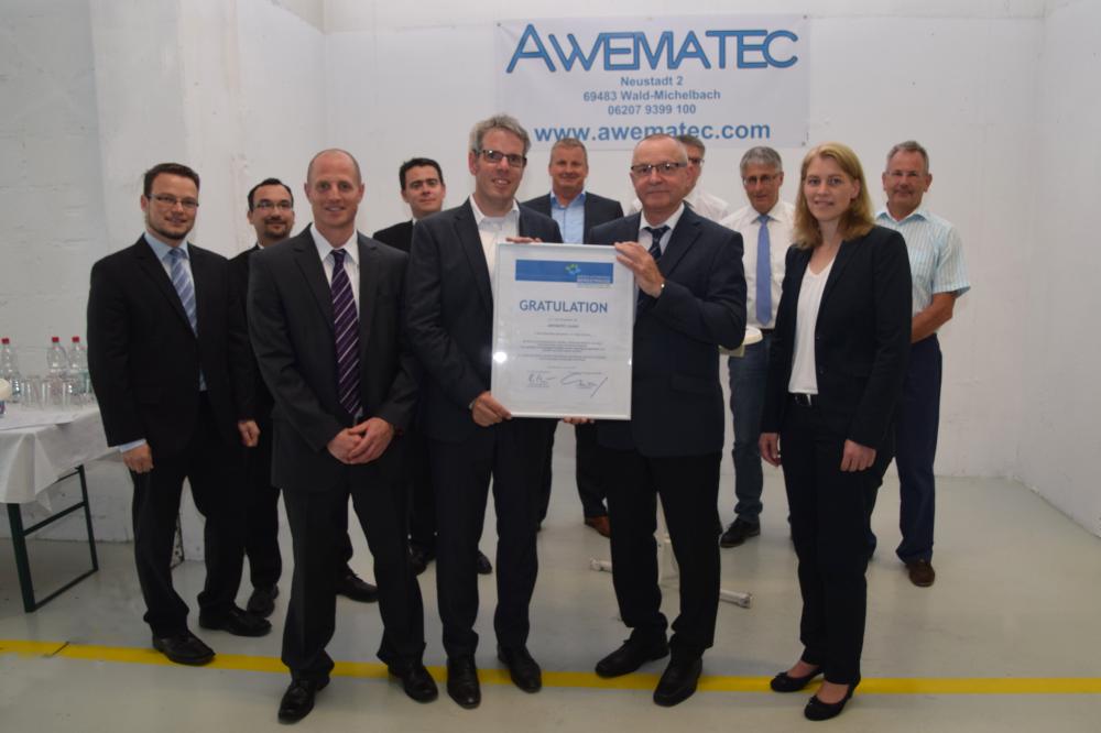 Feierstunde „Ein Jahr Produktion der AWEMATEC GmbH“